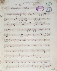 Eerste pagina van de partituur van 