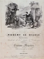Frontispice van Robert le diable, opera door Meyerbeer (19e eeuw)