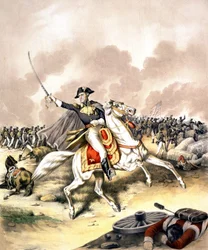 Generaal Andrew Jackson (1767 - 1845) bij de Slag om New Orleans in 1812