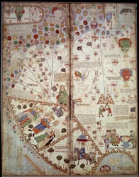 Geografische kaart: China, Ganges-vallei, Sumatra, Ceylon