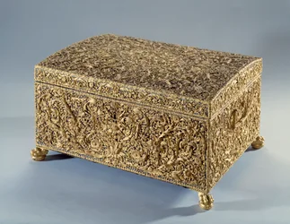 Gouden doos bekend als Anne van Oostenrijk (1601-1666) aangeboden door kardinaal Jules Mazarin (Giulio Raimondo Mazzarino of Mazarino) (1602-1661)