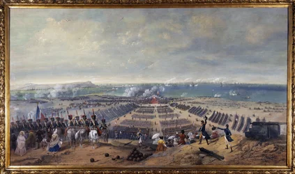 Grote parade in het militaire kamp van Boulogne