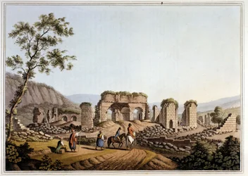 Griekenland. Ruïnes van de Tempel van Diana (Artemis) in Efeze