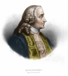 Guillaume Chretien door Lamoignon de Malesherbes (1721-1794). Franse politicus. Gravure uit 1852