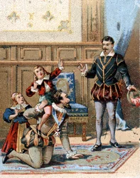 Hendrik IV Koning van Frankrijk (1553-1610) spelend met zijn kinderen