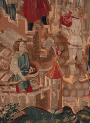 Geschiedenis van Sint Piat en Sint Eleuthère, Scène 6 (detail) midden.