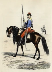 Jager van Afrika te paard, regiment gevormd in 1831 en aanwezig in Algerije in 1832, in 