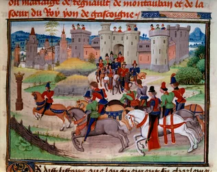 Jachtscène. Miniatuur uit het manuscript 