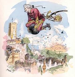 Illustratie door Albert Robida in 
