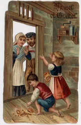 Illustratie voor het sprookje van de gebroeders Grimm 