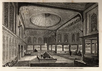 Binnenkant van een kiosk van het serail in Constantinopel