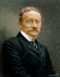 Italië, Milaan, Portret van de Italiaanse dichter, componist en librettist Arrigo Boito (1842 - 1918)