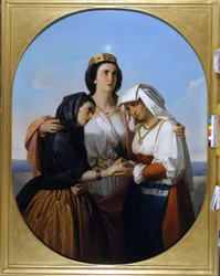 Italië verwelkomt Venetië en Rome (1860) anoniem schilderij Museo del Risorgimento Milaan