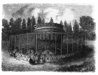 Jardin des Plantes in Parijs in 1861: fazanterie