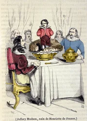 Jeffrey Hudson (1619-1682), dwerg van de koningin van Engeland Henriette Marie van Frankrijk (1609-1669)