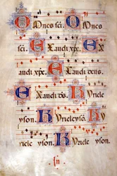 Kyrie van het koor van Crescenzago, eind 15e eeuw. Biblioteca di Sant
