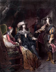 Lodewijk XIII, koning van Frankrijk met Henri Coiffier de Ruze d