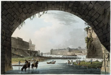 La Monnaie, 4 naties in Parijs gezien door J. C. Mats, uitgegeven door W. Miller in Londen, 1806
