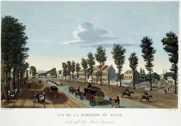 La barrière du Maine, circa 1820 - in "Vues de Paris" door Courvoisier
