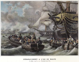 Landing op het eiland Malta door Napoleon Bonaparte, 9 juni