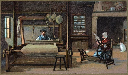 Chromolithografie van het einde van de 19e eeuw.