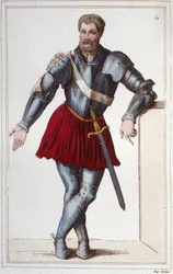 De ridder Bayard (1475-1524) gravure 1830