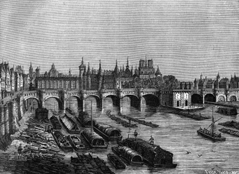 Le pont Neuf à Paris sous Henri III - in 