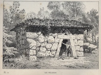 De Pelasgen - gravure van 1889 in 