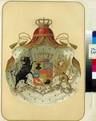 Het wapen van de Vrijmetselaars Grootloge van Zweden Noorwegen