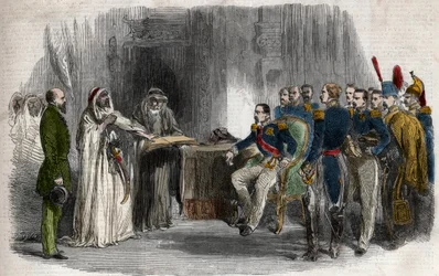 Bevrijding van Abd-el-Kader door Napoleon III uit het kasteel van Amboise