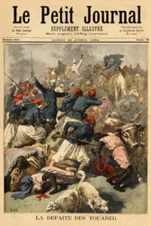 Luitenant-kolonel Joseph Joffre (1852-1931), commandant van de Franse troepen in Soedan (Frans Soedan, huidig Mali), onderwierp op 23 maart 1894 de Toeareg-stammen 