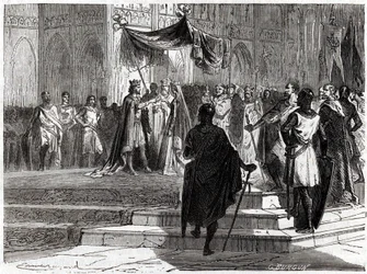 Huwelijk van Lodewijk de Jonge (1120 - 1180) met Alienor van Aquitanië (ook wel Eleonore van Guyenne genoemd)