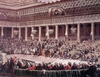 Vergadering van de Grondwetgevende Vergadering in de nacht van 4 augustus 1789 voor de afschaffing van privileges
