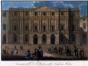 Milaan, La Scala, rond 1810.