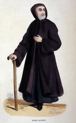 Jacobitische monnik (gravure uit een album over religieuze orden, Parijs)