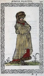 Muscovite vrouw - in "Habits et effigies" door Jean Sulperius
