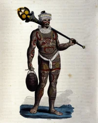 Inboorling van Nuku-Hiva (Marquesas-eilanden)