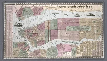 Plattegrond van New York, ontleend aan Phelps