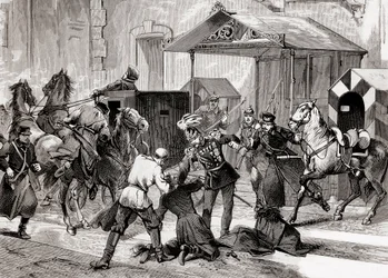 Nihilisme in Rusland - Poging tot moord op de adjudant, generaal Loris Melikoff (Loris-Melikoff), buiten de deur van zijn hotel in de Grote Moskaia in 1880 - De Russische nihilistische beweging in de 19e eeuw: aanslag op graaf L