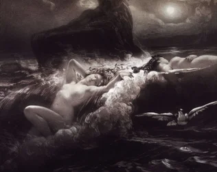 Nimfen - lithografie