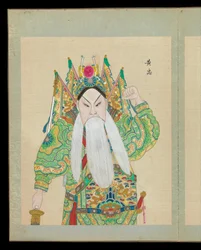 Honderd portretten van personages uit de Peking-opera, eind 19de-begin 20ste eeuw (album van vijftig bladen; inkt, kleur en goud op zijde)