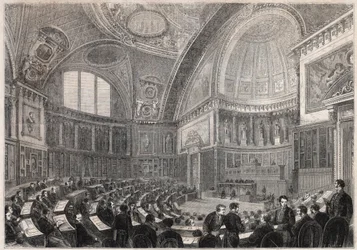 Opening van de zitting van de Senaat en toelating van Generaal Charles Cousin Montauban (1796-1878), Burggraaf de la Gueronniere et de Forcade, 2 december