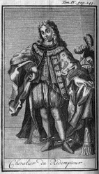 Ridderorden. Ridder van de Verlosser of het kostbare bloed van Jezus in het Hertogdom Mantua (Mantova) in de 17e eeuw. In History of military orders or knights, of the secure and routine militias of both sexes, which have been established so far