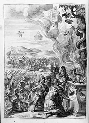 Illustratie voor boek 15 - P. Ovidii Nasonis Metamorphose libri XV met notities van Thomas Farnaby