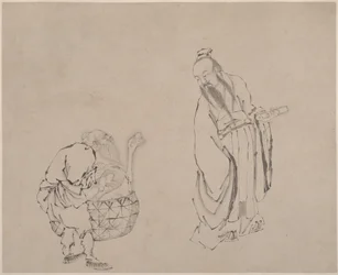 Schilderij, 20e eeuw (blad uit een album; inkt op papier)