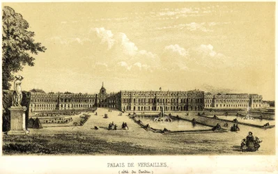 Paleis van Versailles, tuinzicht in 1857