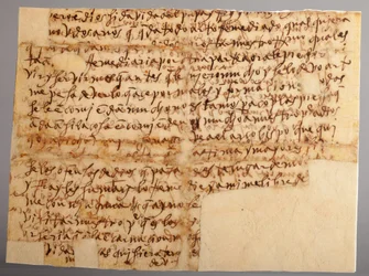 Deel van een manuscript. Brief nr. 96 van Sint Teresa aan haar nicht Moeder María Bautista. Papier. Deel 1. 30 november 1575.