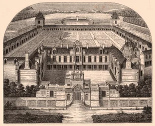 Perspectiefweergave van het Château d