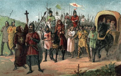 Peter de Kluizenaar predikt de Kruistocht (1095 - 1099).