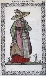 Piedmont Vrouw - in "Habits et effigies" door Jean Sulperius